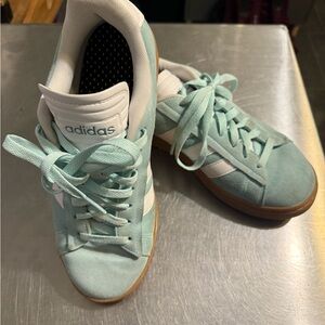Adidas Light Green and White Casual Sneakers